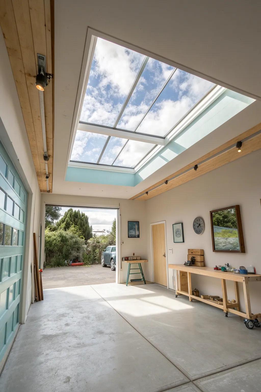 Let the sunshine in and illuminate your garage with a stunning skylight.