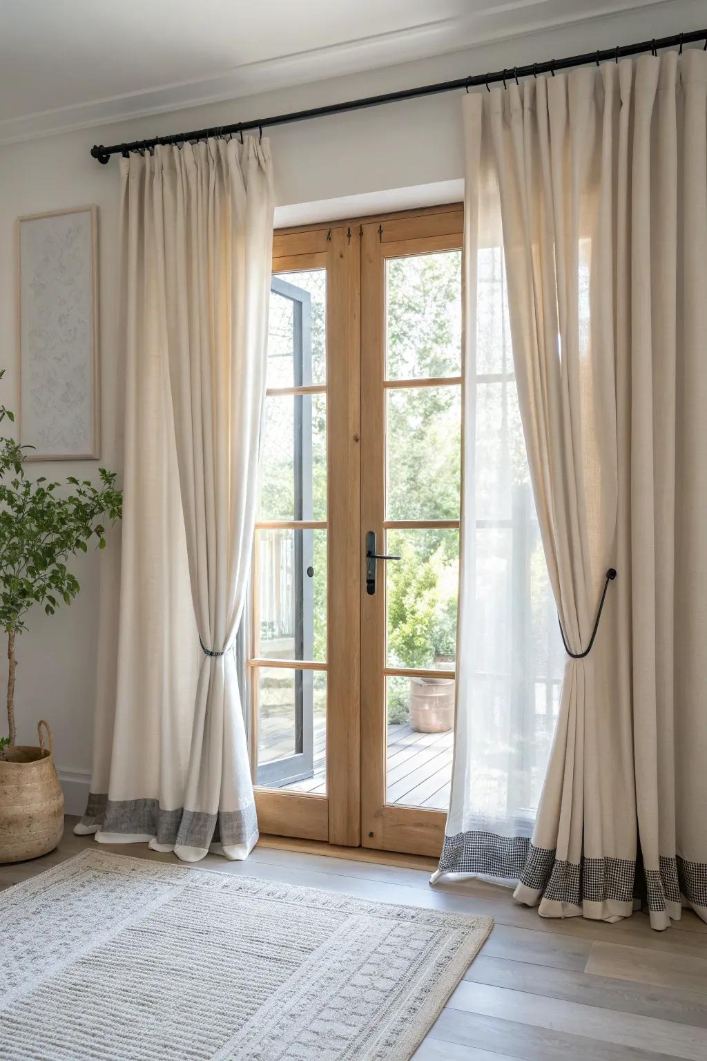 Embrace simplicity with minimalist curtains that highlight your home's architecture.
