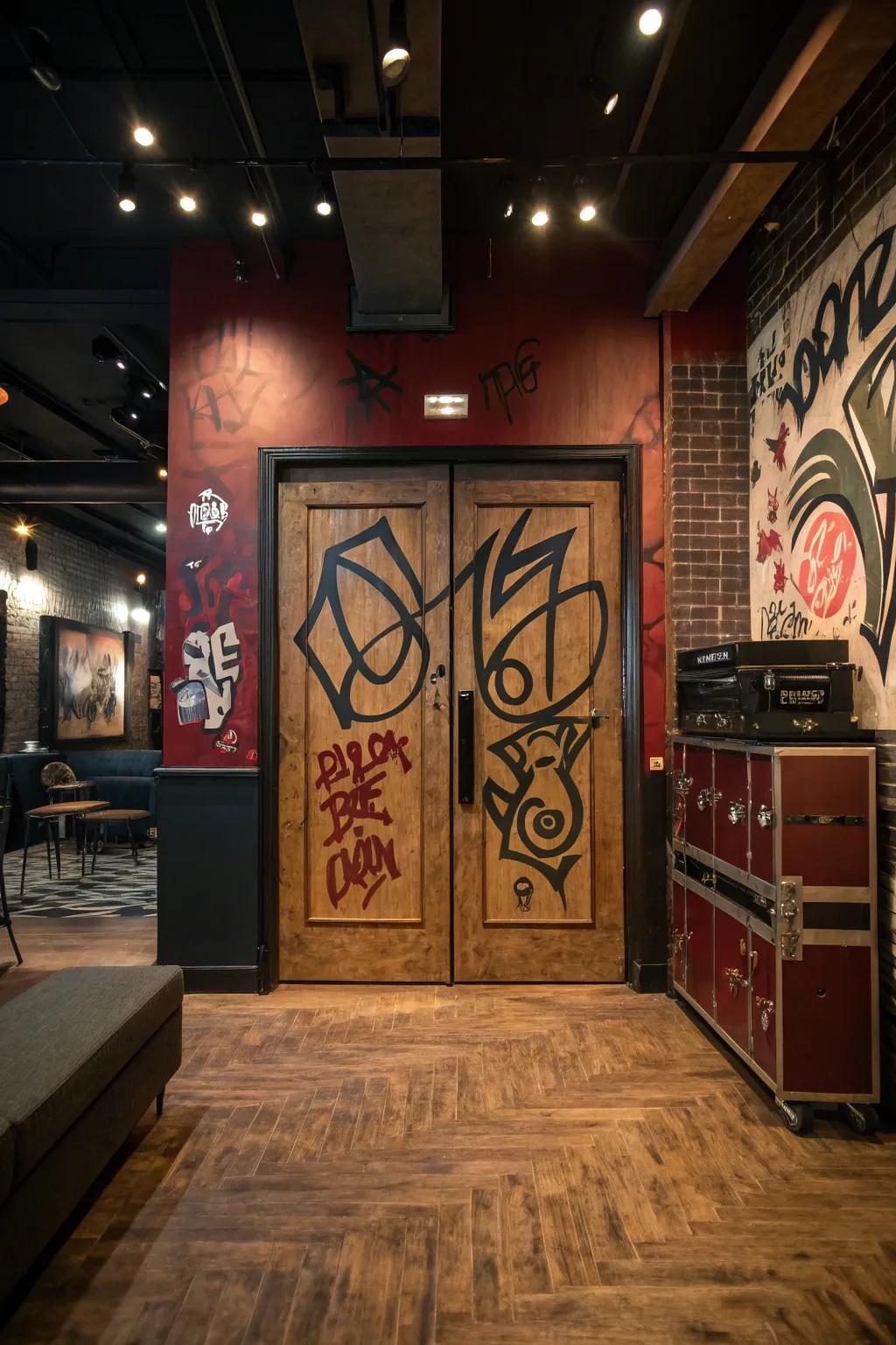 Turn doors into canvases for creativity.