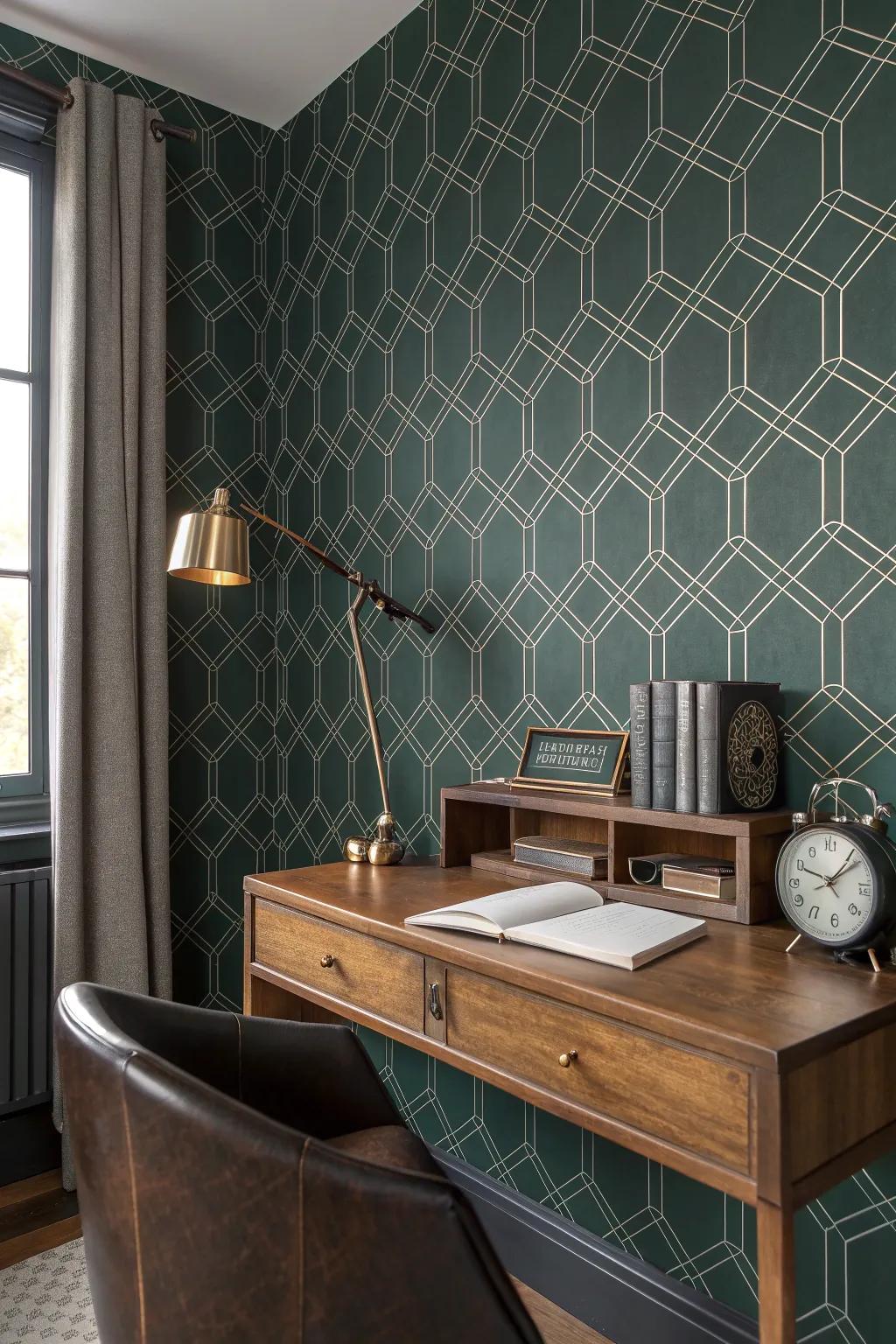 Transform your walls with removable wallpaper that adds style and flexibility. 🎨 #WallpaperDesign #DormRoom