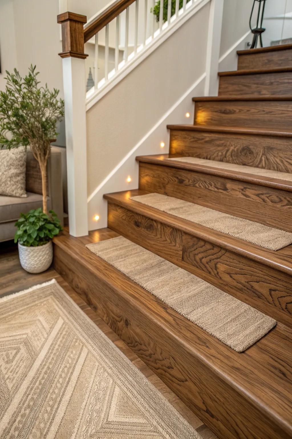 Feel the warmth of wood grain laminate underfoot, creating a cozy and inviting atmosphere. #WarmInterior #CozyVibes