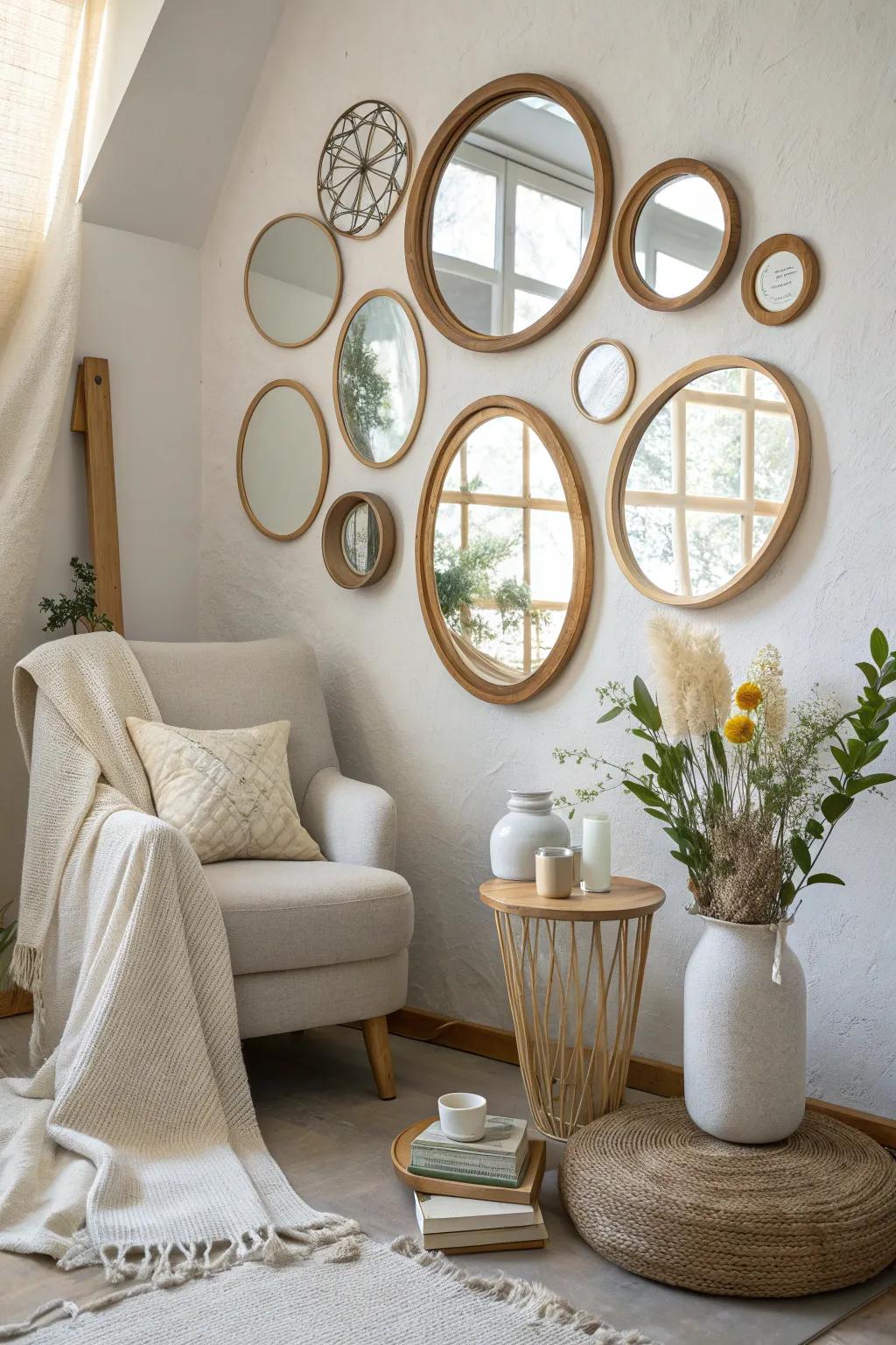 A mix of shapes adds playful energy to any room, making your wall a work of art.