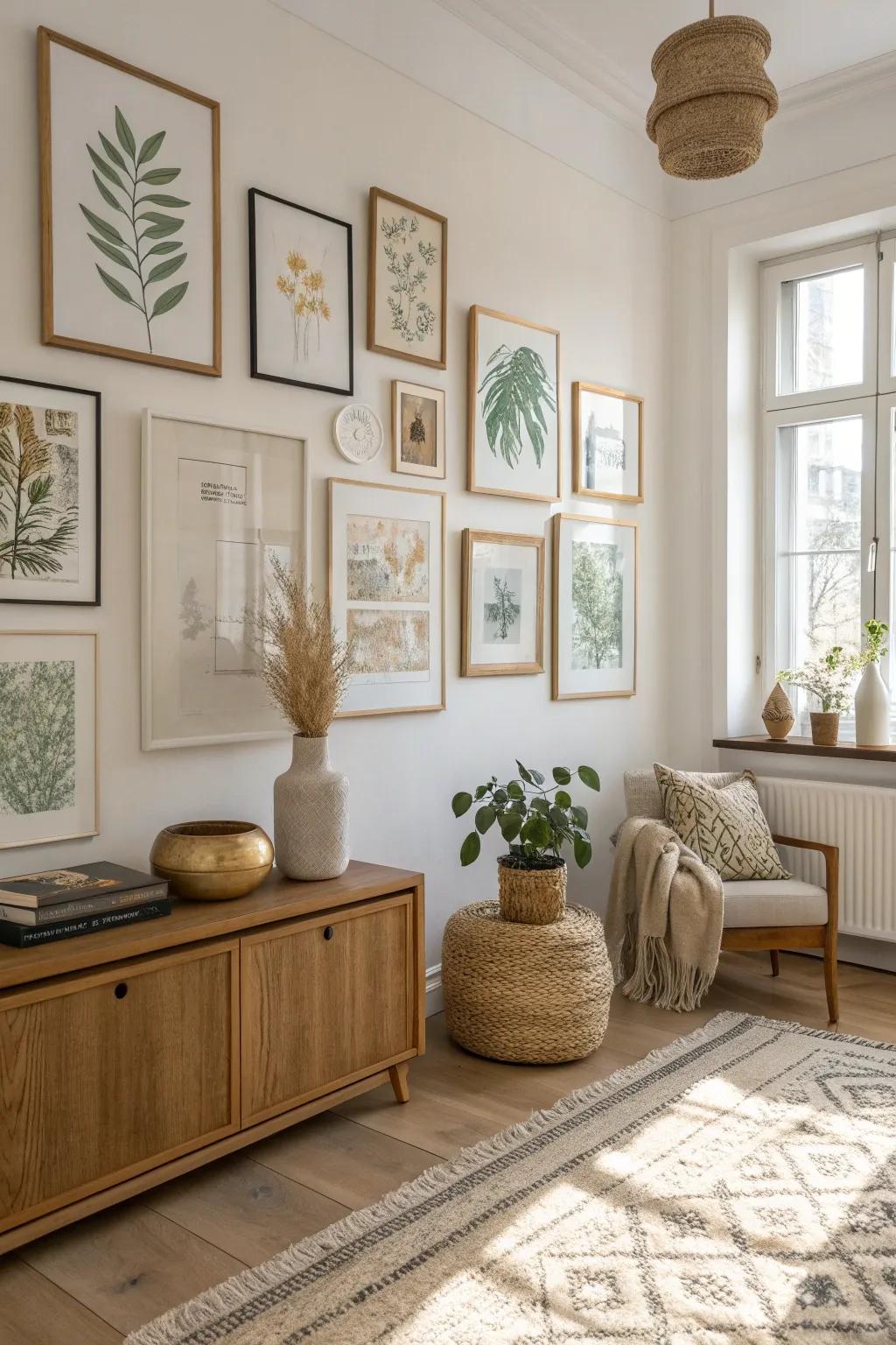 Transform your space with a personalized gallery wall featuring your favorite posters for a dynamic and artistic look.