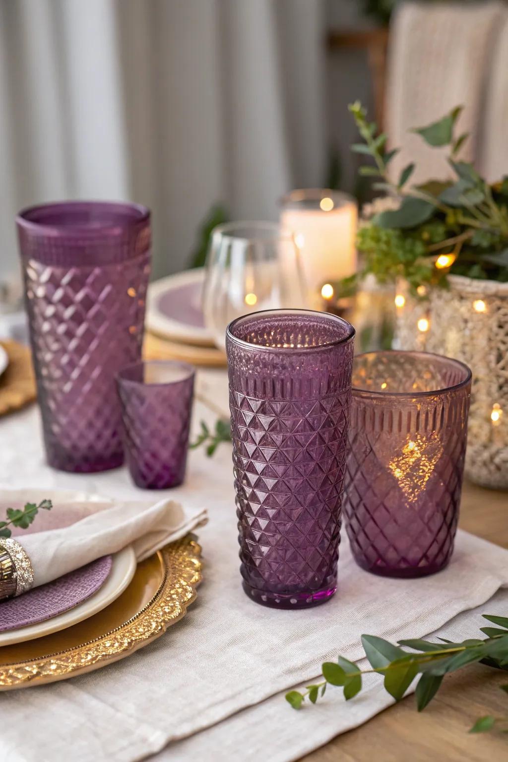Engage your senses with textured tumblers that add depth to your decor.