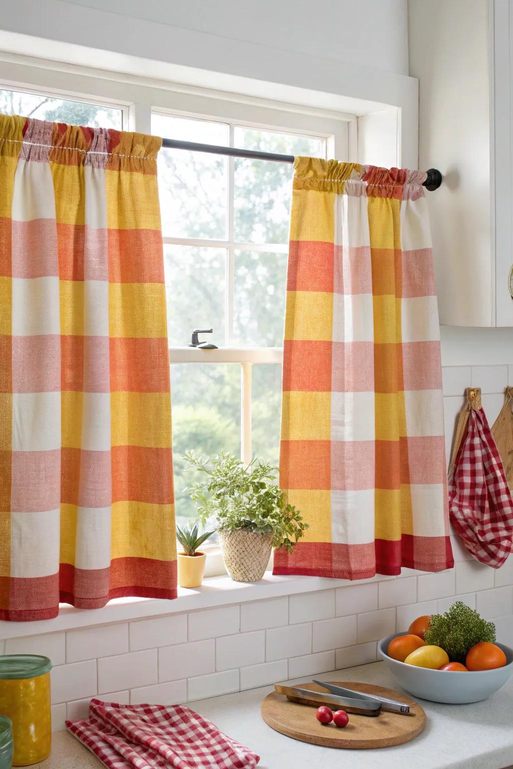 Checks bring a cozy, country charm to your kitchen or dining area. 🍽️ #CountryStyle #CozyHome