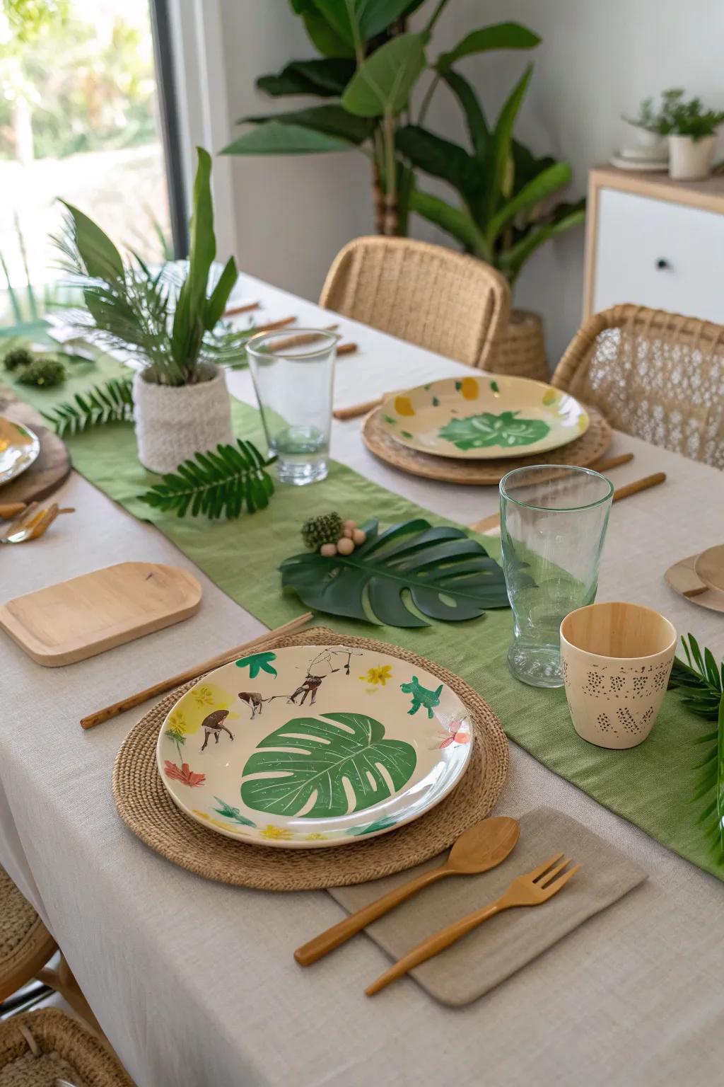 Turn your dining area into a jungle adventure that will mesmerize your young guests.