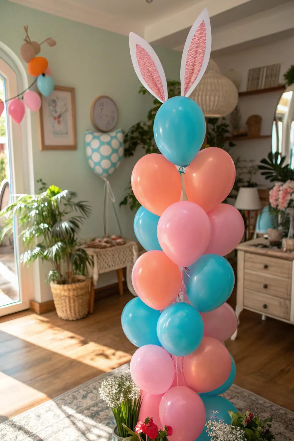 Turn any room into an Easter wonderland with pastel balloons that float with playful charm.