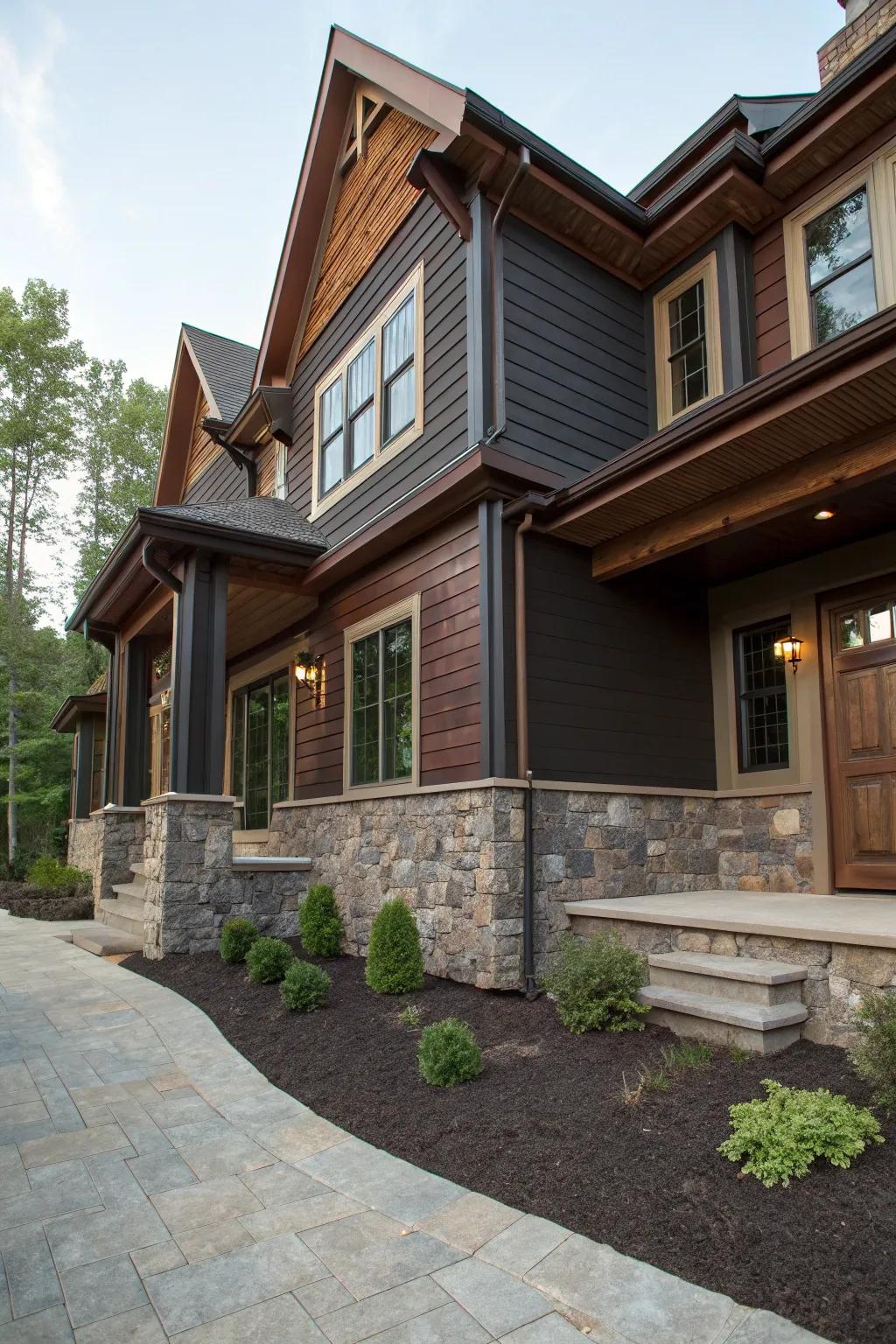 Revitalize your home's exterior with a fresh coat of paint on the foundation for a seamless look.