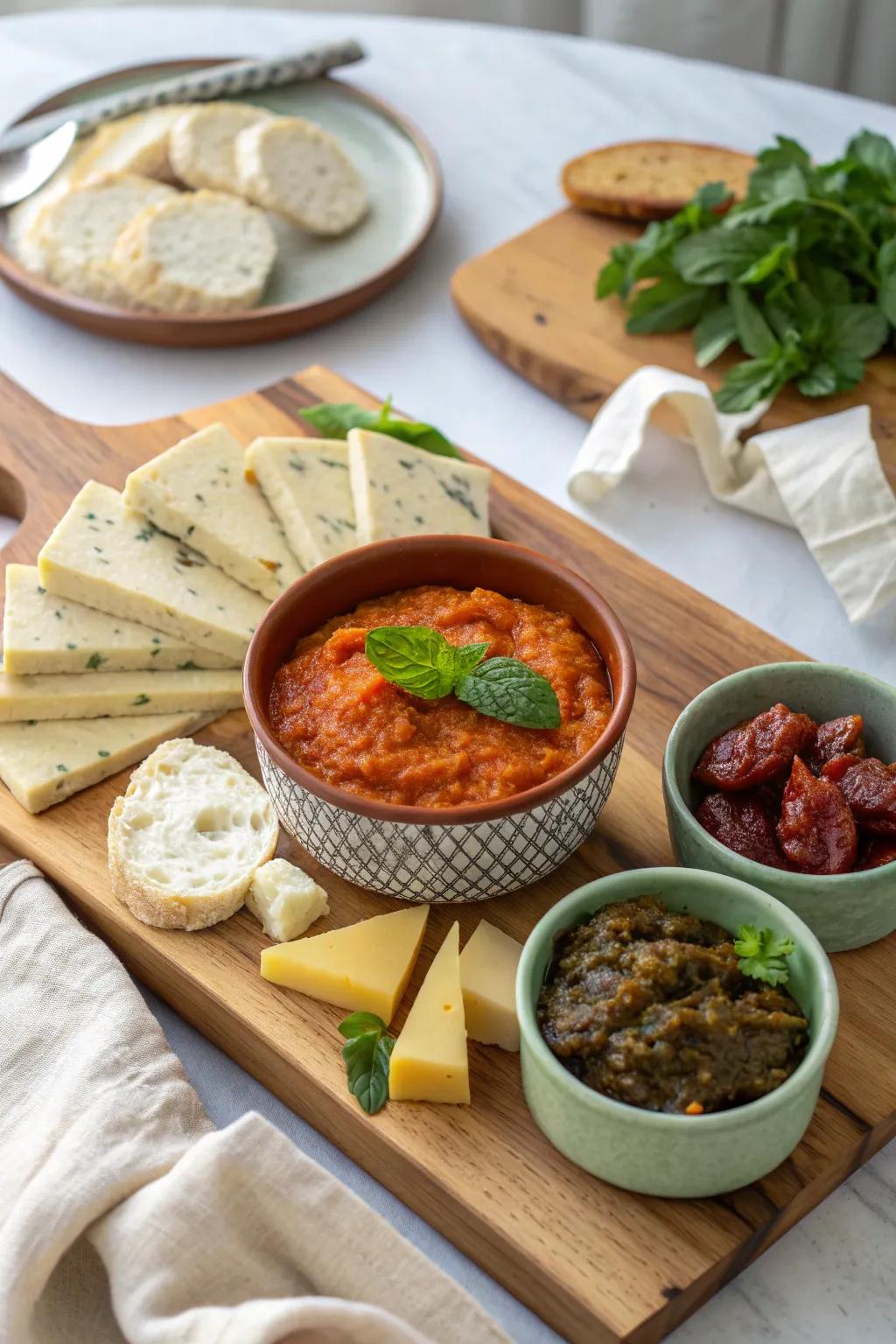 Brighten up your board with colorful chutneys that offer a refreshing contrast to richer flavors.