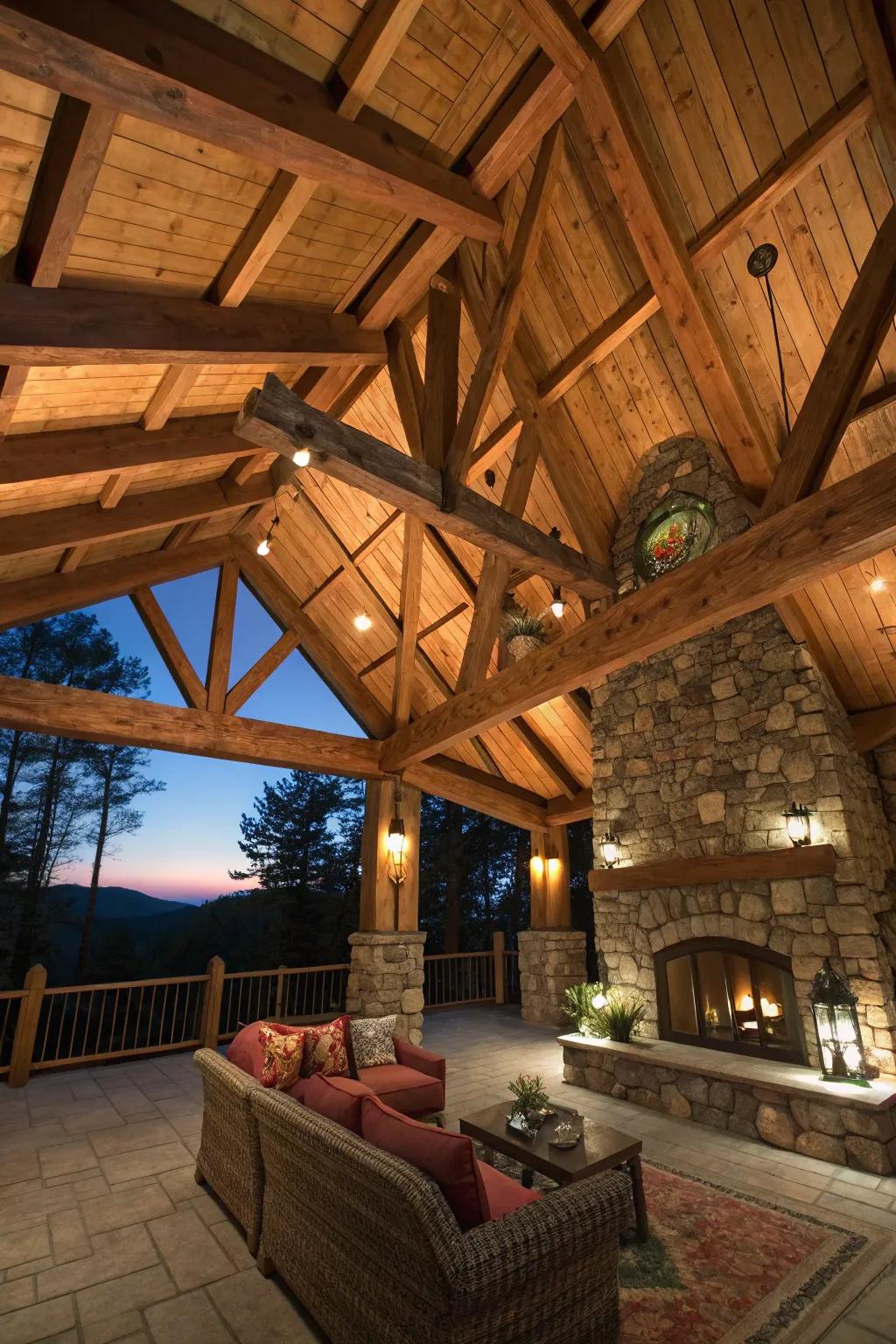 Vaulted ceilings bring an expansive feel to your cabin, perfect for open spaces.