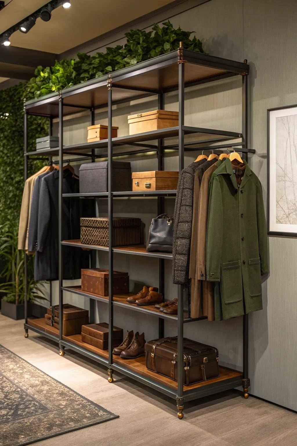 Seasonal organization becomes a breeze with adjustable shelving units that adapt to your needs.