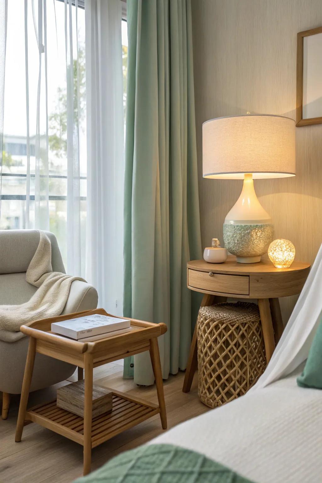 Gentle lighting sets the mood for relaxation and serenity in your nursing space.