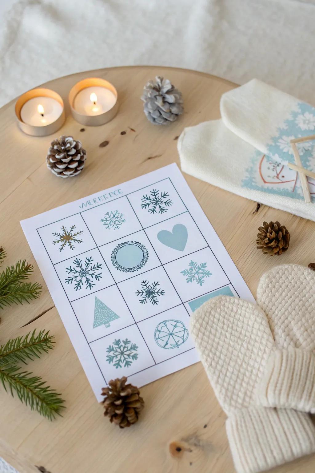 Get ready for a lively round of Winter Bingo with friends!