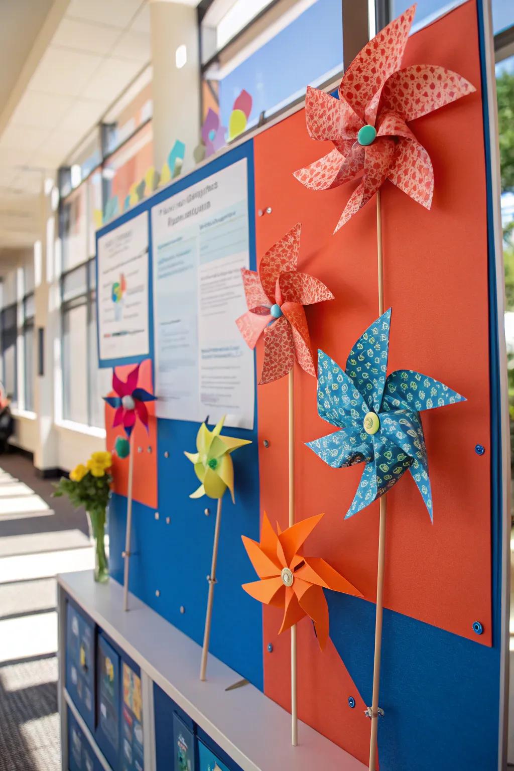 Bring a playful element to your workspace with interactive pinwheels that catch the eye and engage the team. 🌼 #OfficeFun #SpringVibes #WorkplaceCreativity