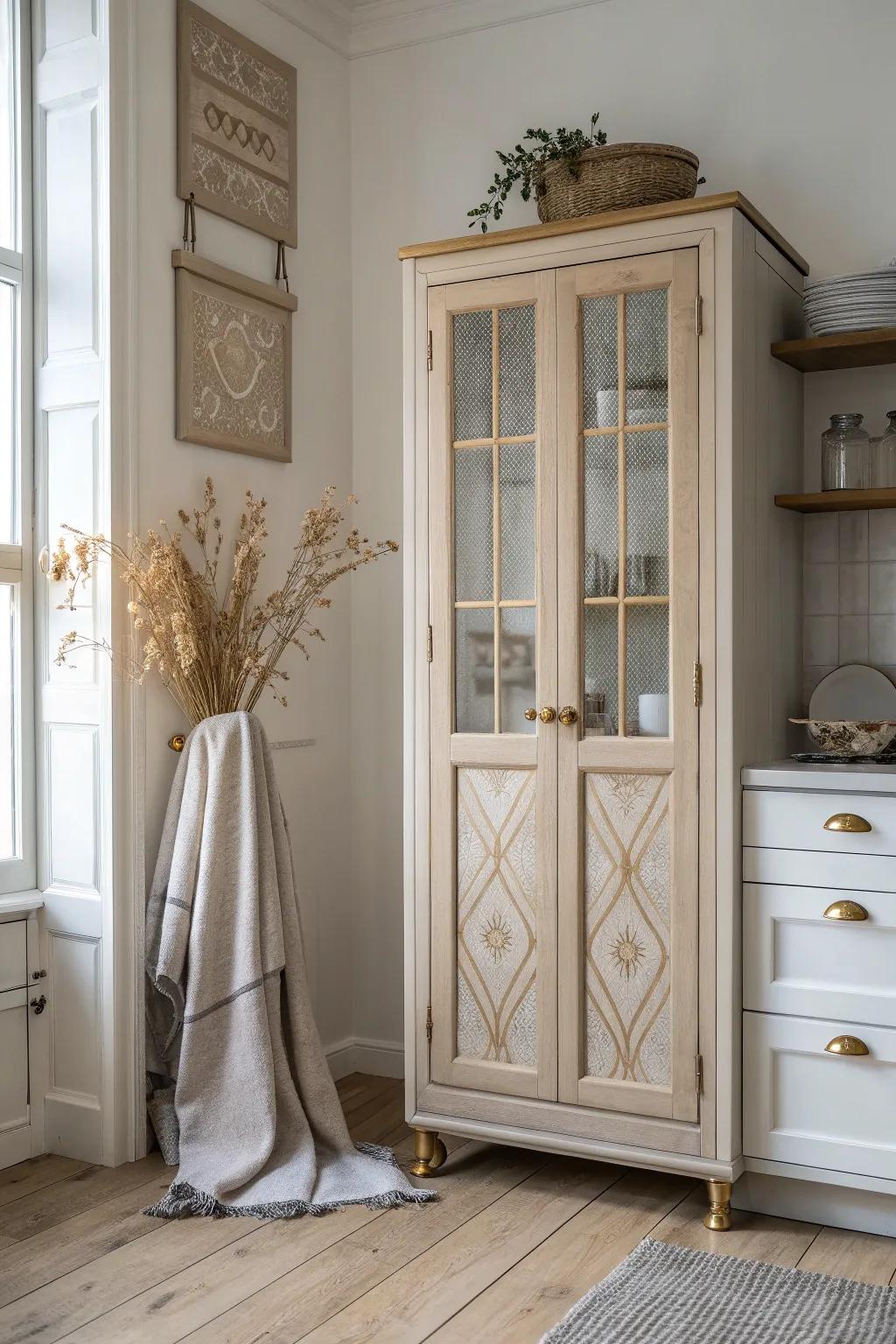 Bring a touch of nostalgia to your kitchen with a vintage-inspired pantry cabinet. #VintageVibes #KitchenInspo ✨