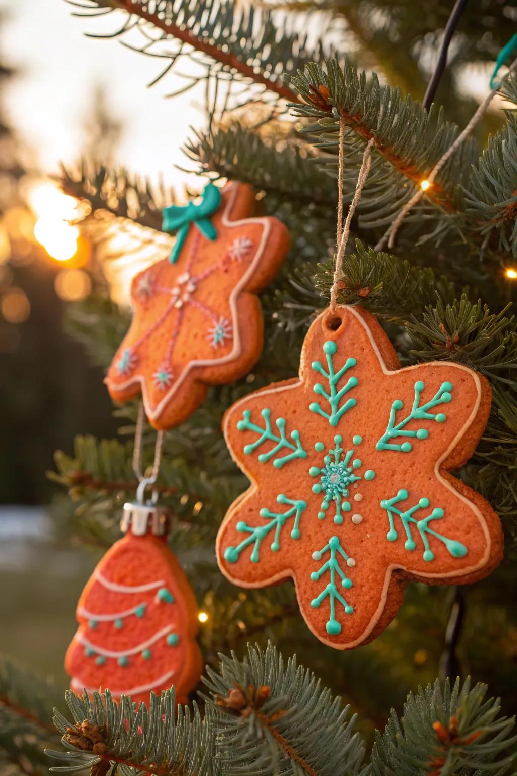 Adorn your tree with edible gingerbread ornaments that are as delicious as they are decorative. 🍪✨ #GingerbreadDecor #ChristmasCookies #HolidayDIY