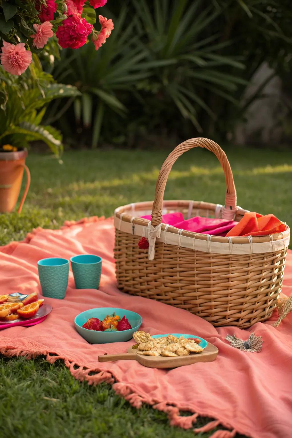 Enjoy a peaceful picnic with mom in the garden, surrounded by nature and delicious treats. #GardenPicnic #MothersDay