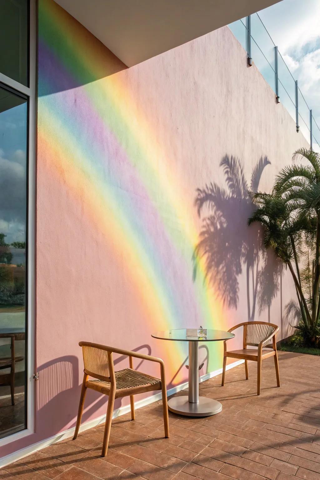 Gradient walls offer a serene transition of colors, perfect for a calming effect in any space.