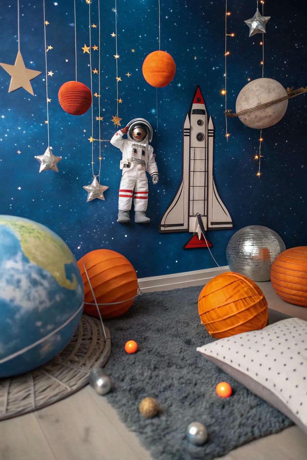 Send your little astronauts on a cosmic adventure with a space-themed birthday party. 🚀✨ #SpaceParty #KidsBirthday #Inspiration