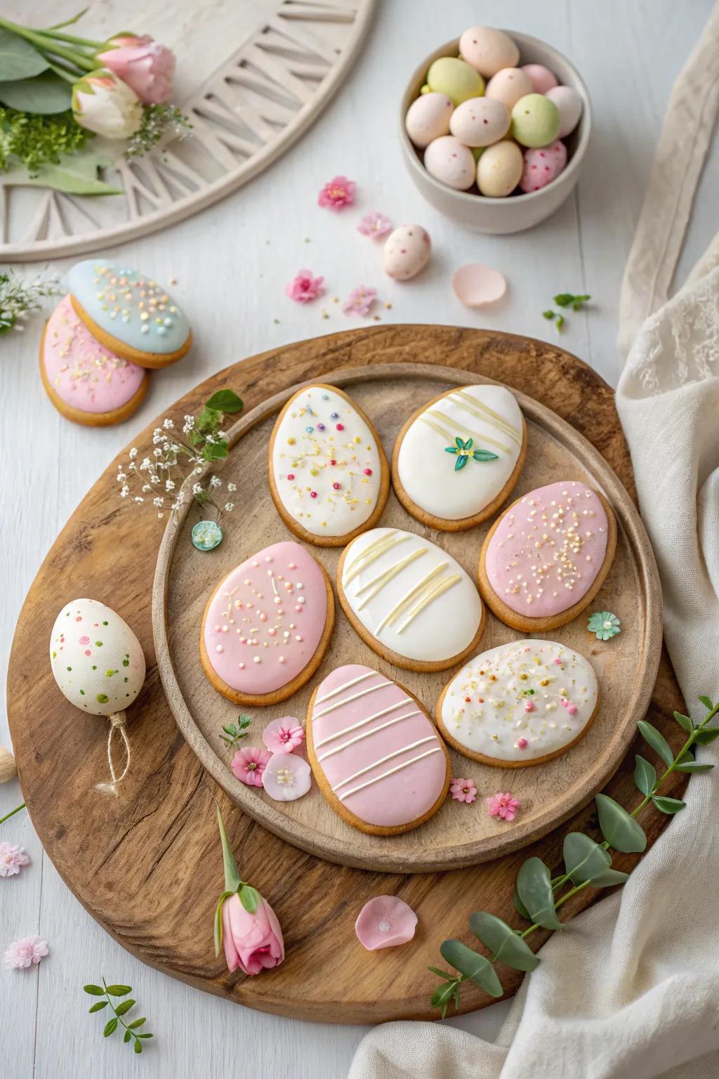 Delight your guests with these charming Easter egg cookies that are almost too pretty to eat!