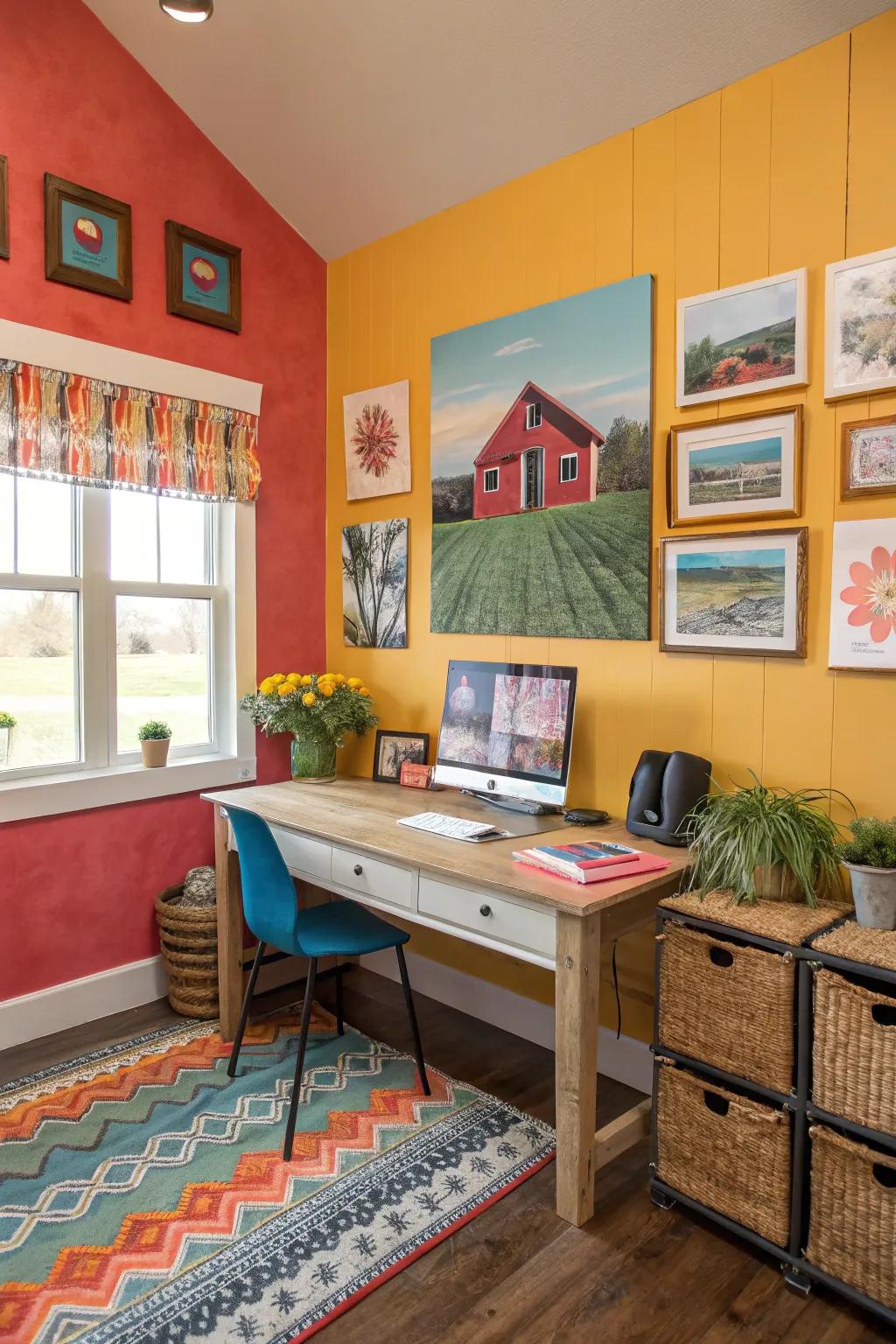 Personal touches make this farm office a true reflection of its owner's style.