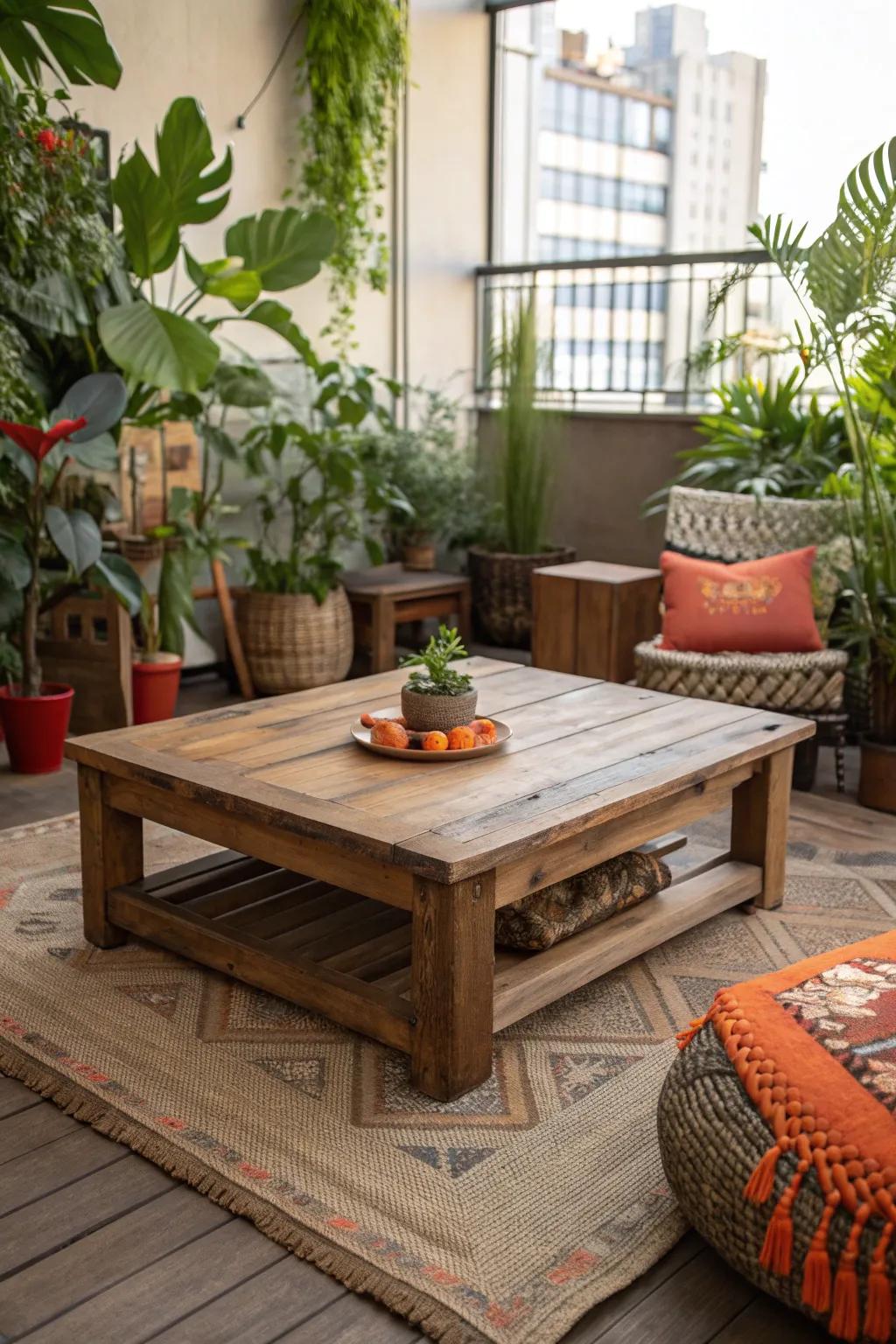 Rustic wood pieces bring the forest's natural beauty into your home.