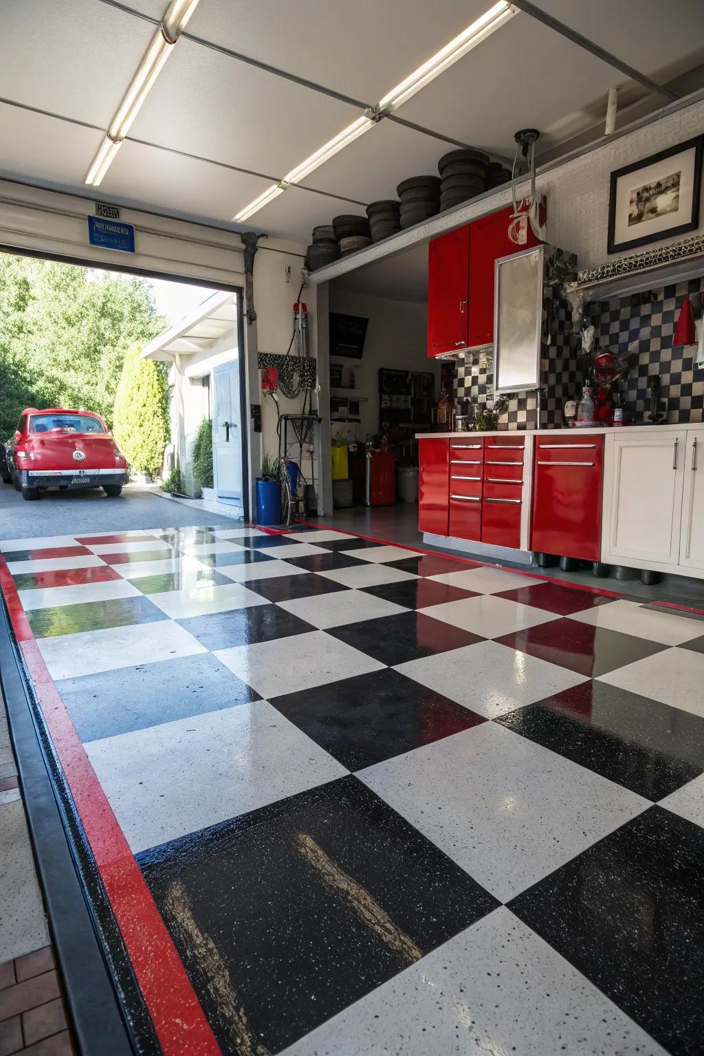 Elevate your garage's style with flooring that stands out.