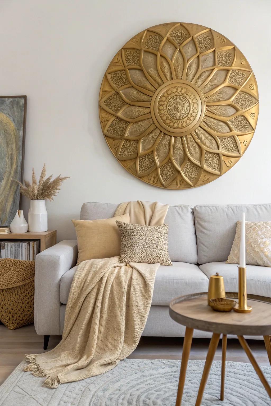 Shine bright with metallic accents that add a touch of elegance to your living room.