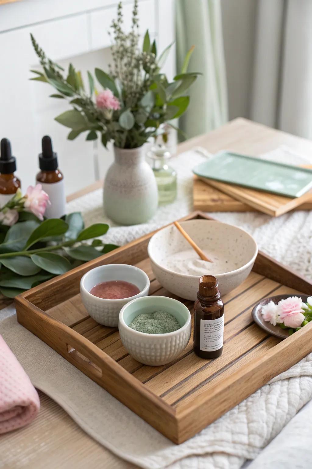 Create a spa-like experience at home for mom with relaxing treatments and soothing ambiance.