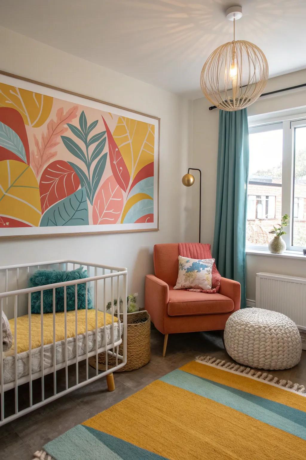 Artful decor adds a personal touch to your nursing sanctuary, making it uniquely yours.