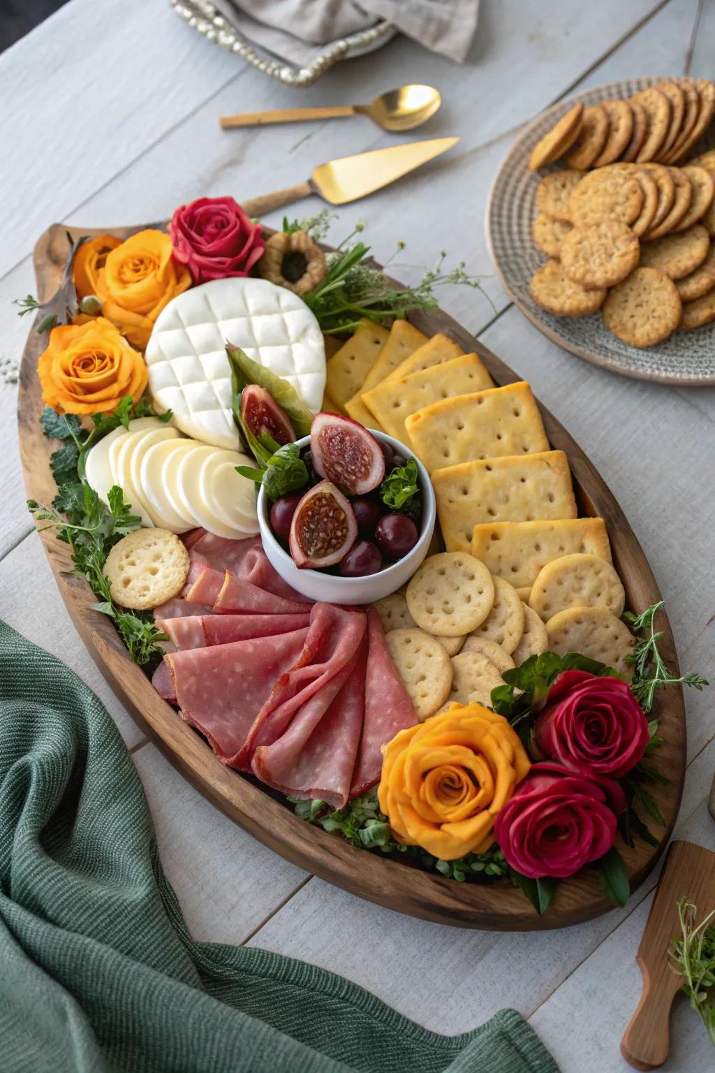 Elevate your Easter gathering with a cheese and meat platter that’s both elegant and irresistible. 🍇🥖 #CharcuterieBoard #EasterIdeas