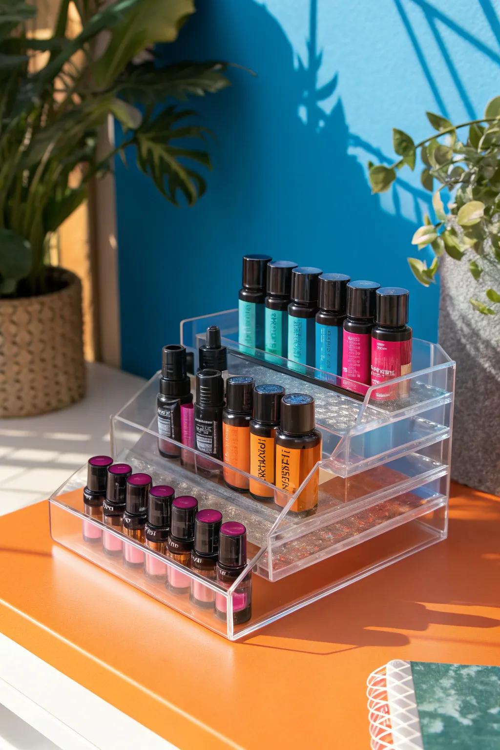 See everything at a glance with clear acrylic organizers!