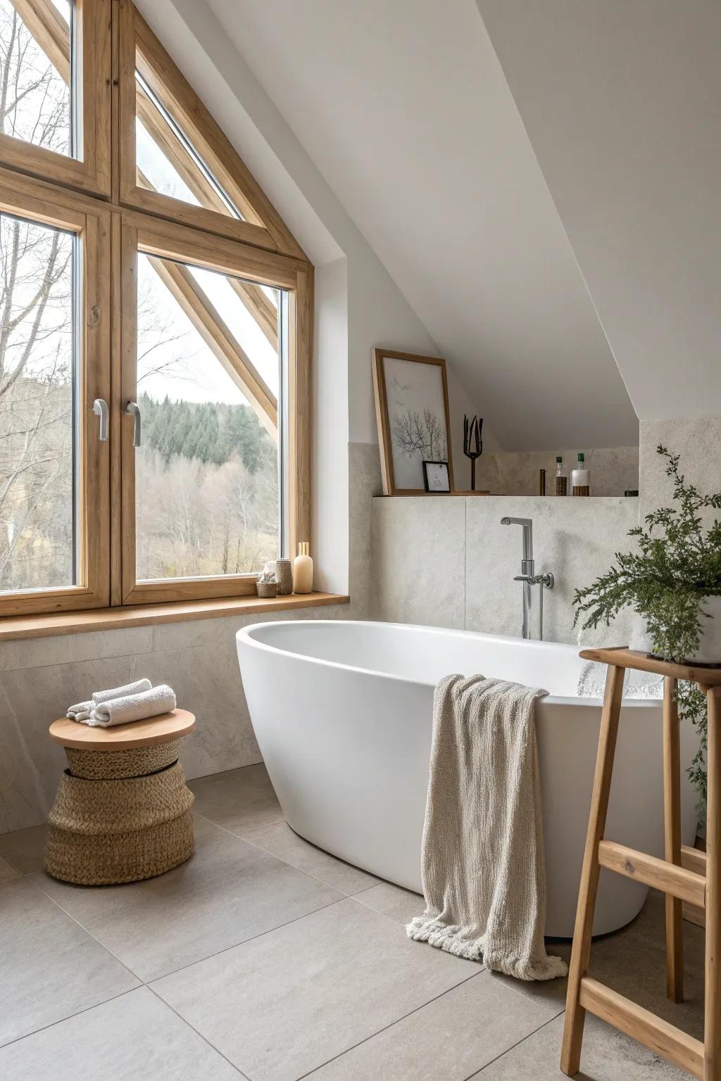 Light, neutral tones create a serene and spacious atmosphere. #MinimalistDesign #HomeDecor