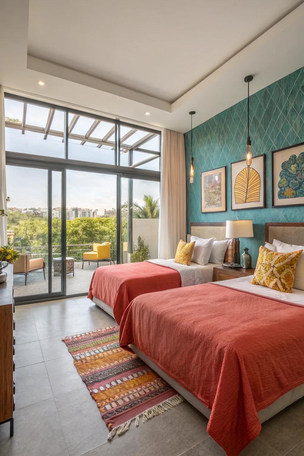 Let the light in for a bright and airy bedroom experience. ☀️ #NaturalLight #BrightSpaces