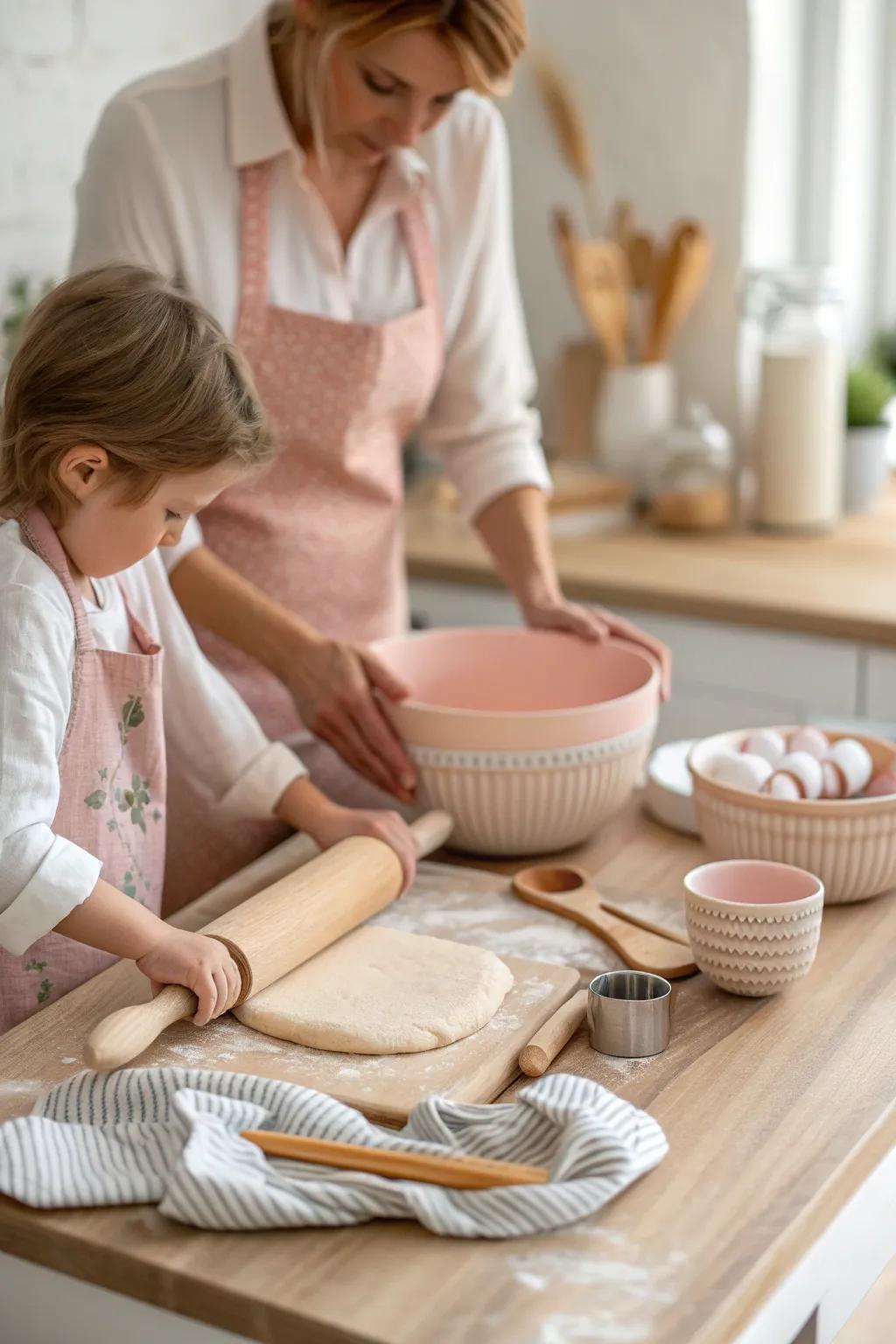 Bake up some love with mom by creating her favorite treats together in the kitchen. #BakingLove #FamilyTime