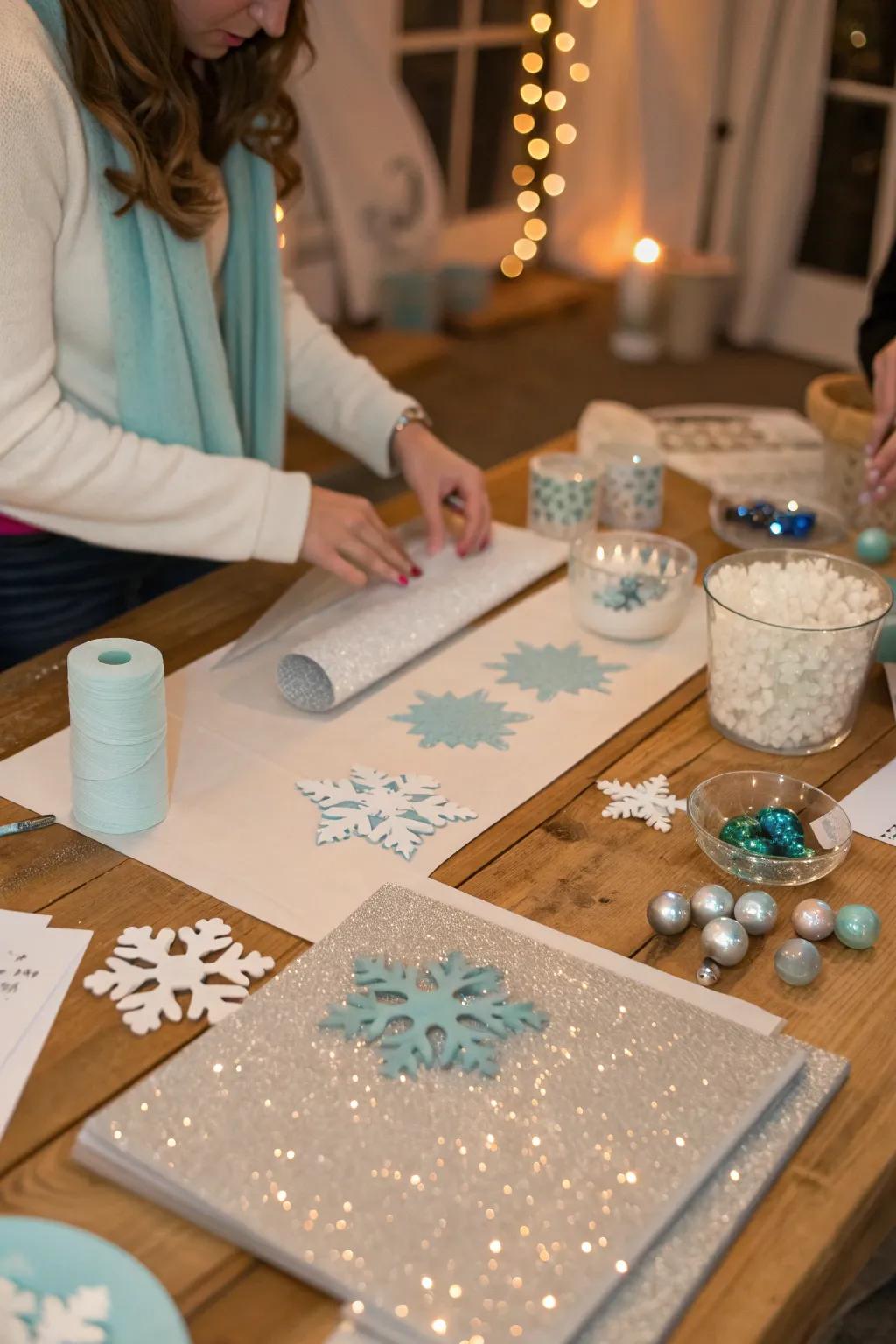 Unleash your creativity with our winter craft station!
