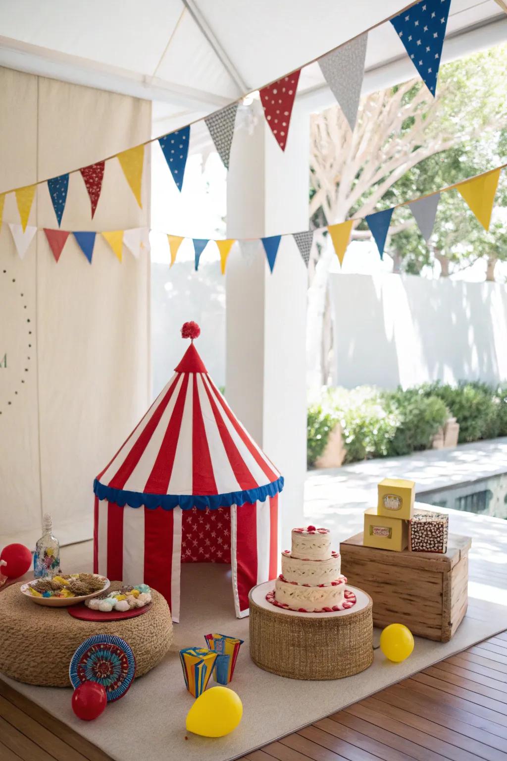 Transform your party space into a circus carnival that's full of fun and surprises. 🎪🎉 #CircusParty #BirthdayFun #PartyIdeas