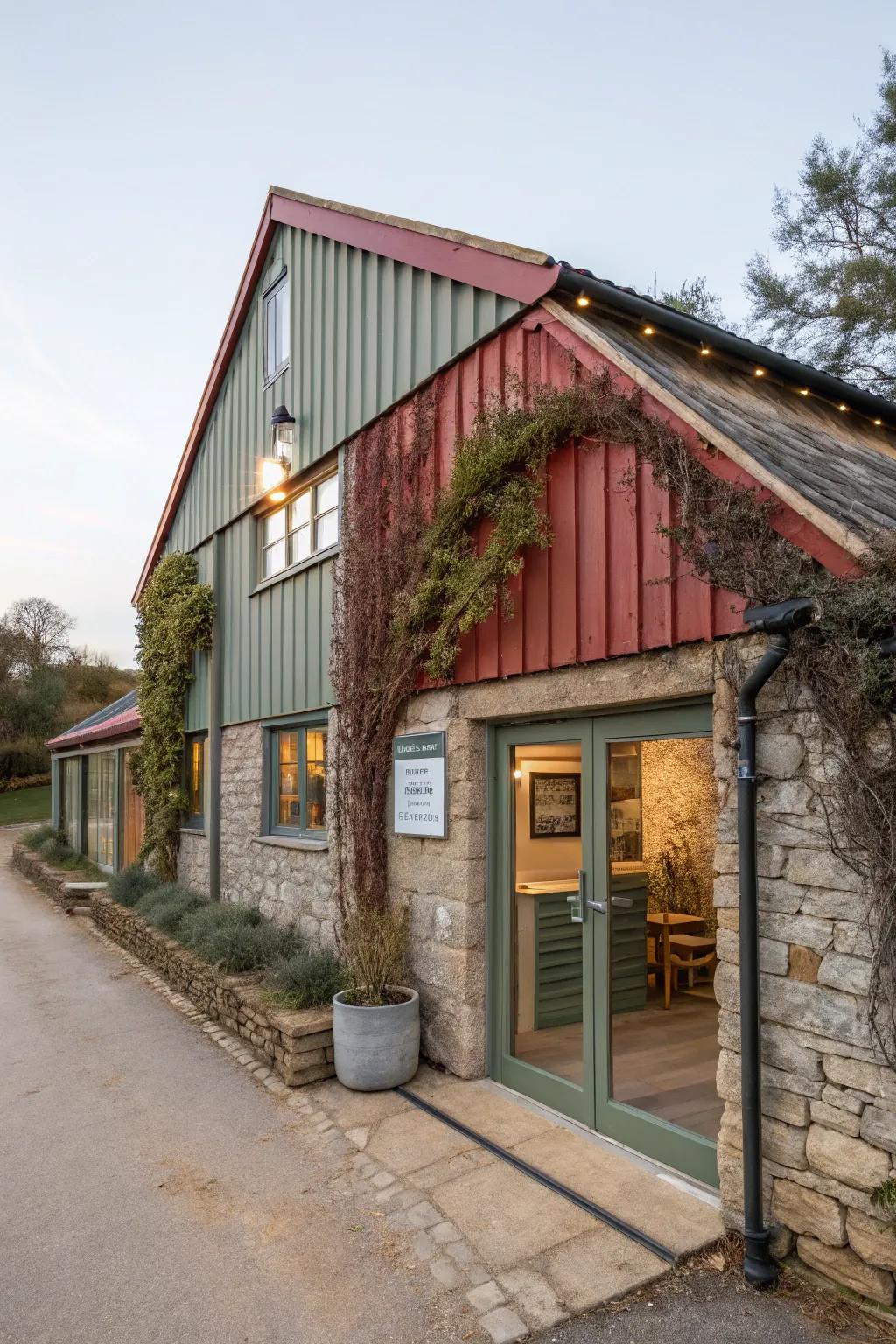 A harmonious exterior ties your workspace to its surroundings beautifully.