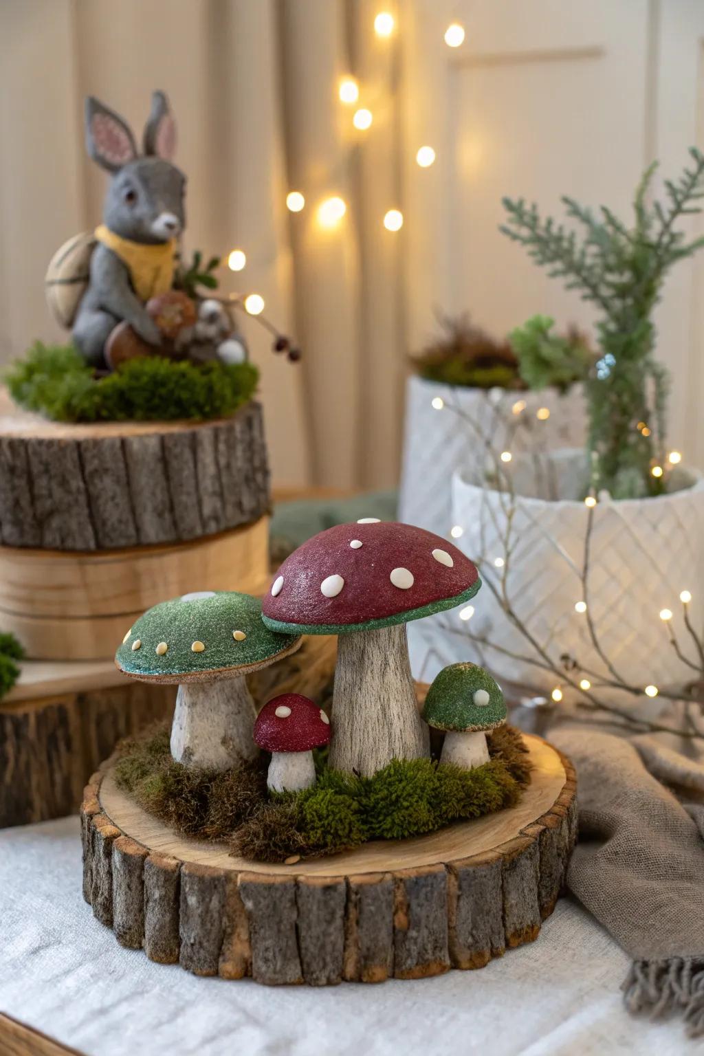 Add a touch of whimsy with enchanting forest-themed details.