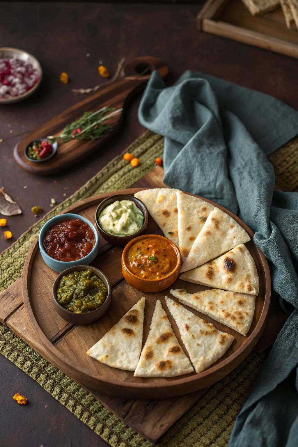 Naan wedges are the perfect grab-and-go addition, pairing beautifully with your favorite dips.