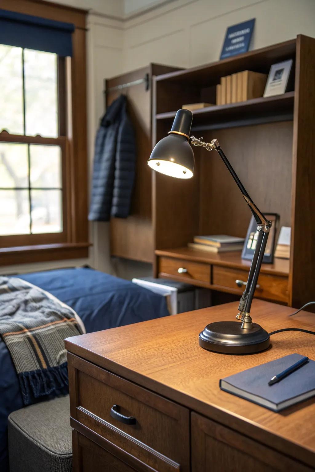 Create a warm and inviting atmosphere with subtle lighting that enhances your minimalist decor. 💡 #LightingDesign #DormDecor