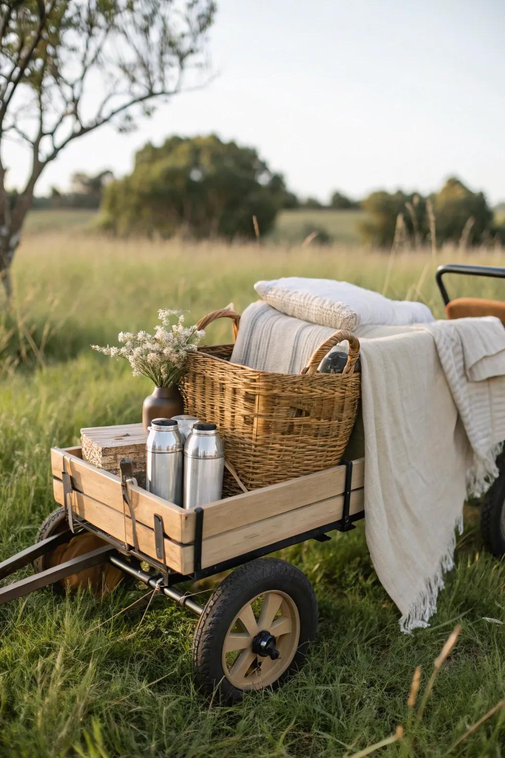 Summer days are made for picnics, and this wagon is ready for adventure! 🧺 #SummerFun #PicnicTime