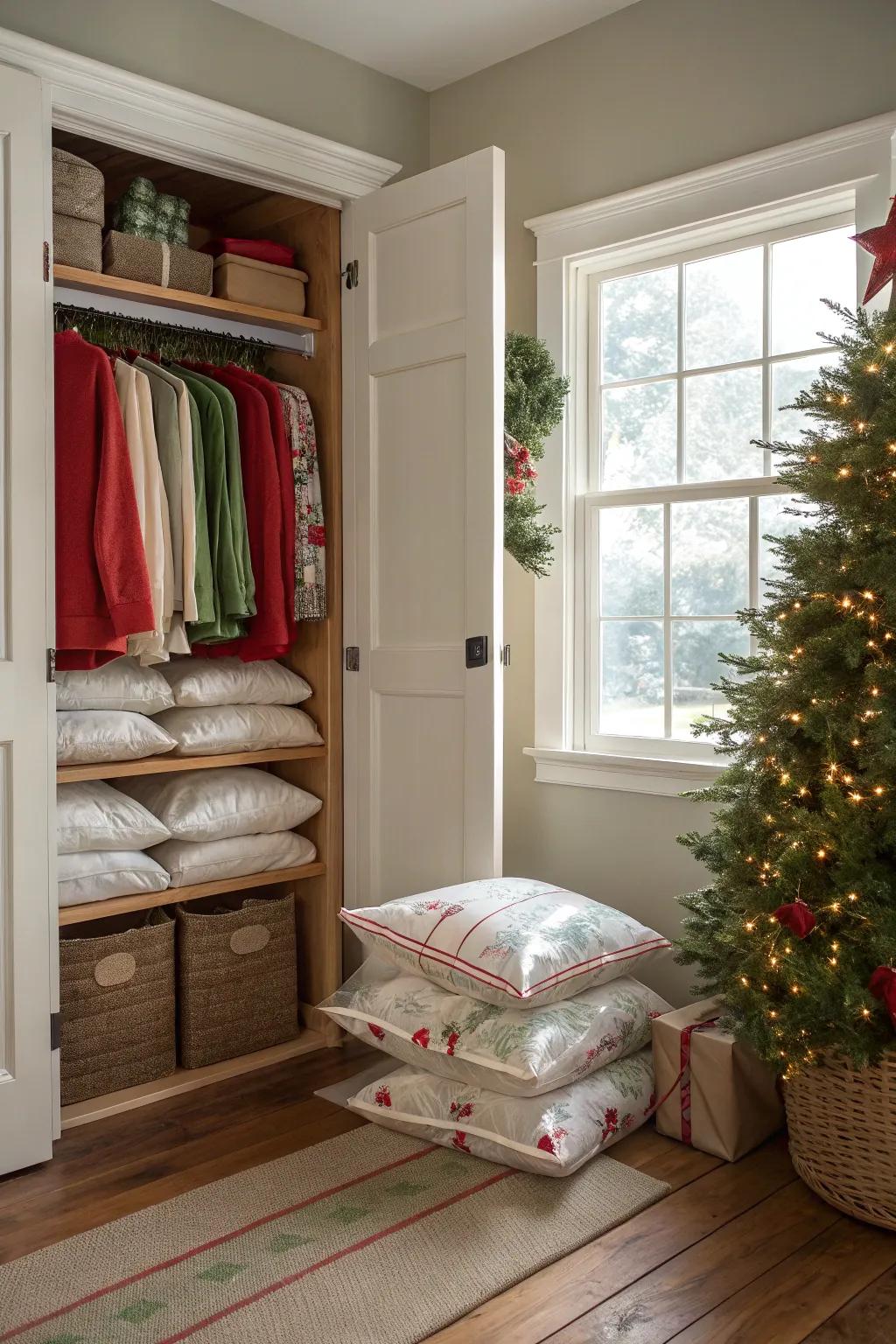 Shrink your storage footprint with vacuum-sealed bags for textiles.