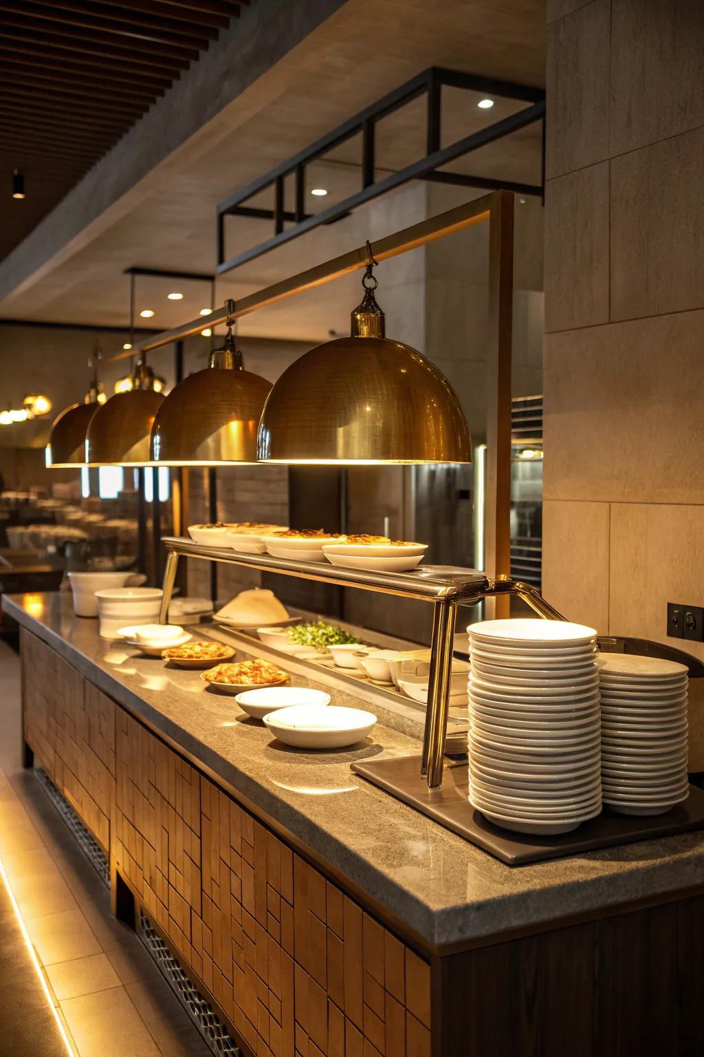 Warm lighting enhances the visual appeal of plated dishes. #CulinaryArt #WarmLighting