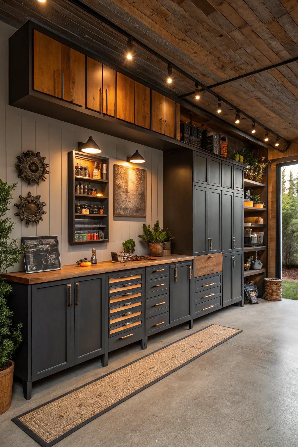 Achieve both style and function with organized storage solutions.