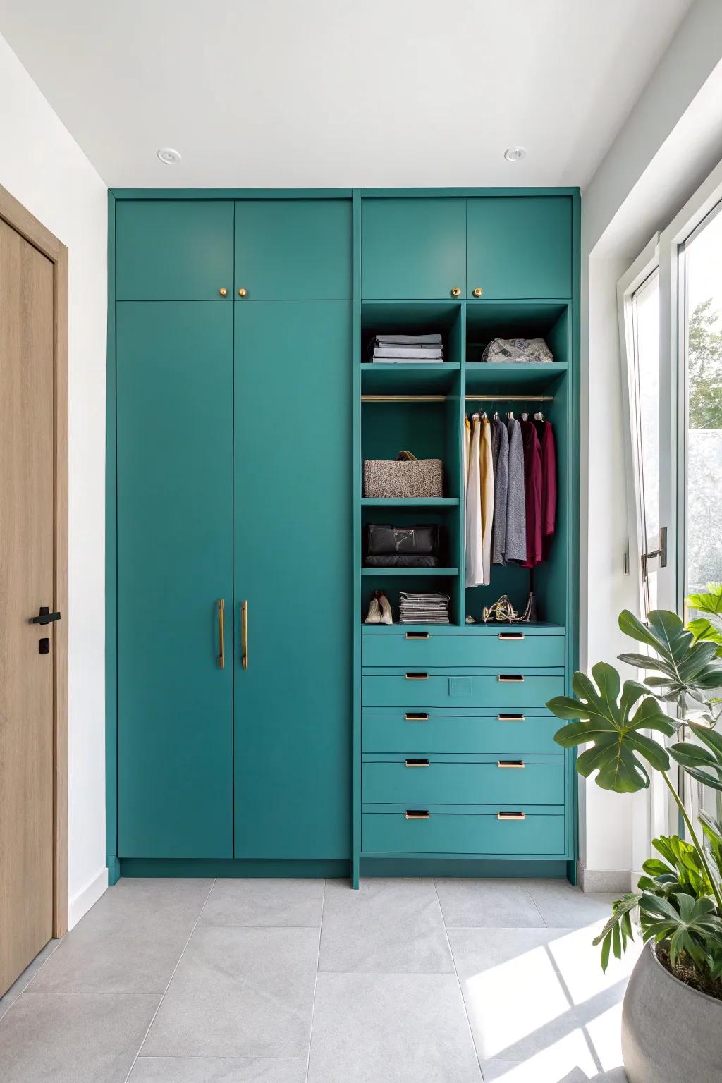 Streamlined storage keeps your closet looking effortlessly chic.