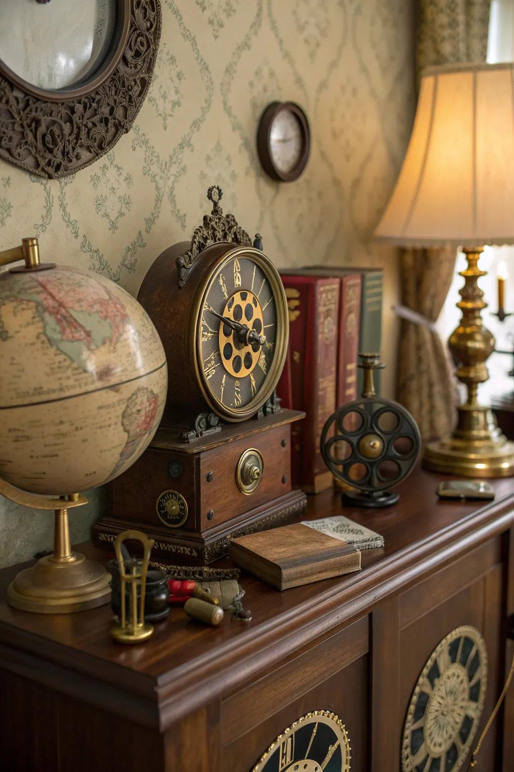 Add personality with whimsical steampunk accessories that tell a story. 🕰️🌐 #SteampunkDecor #HomeAccessories