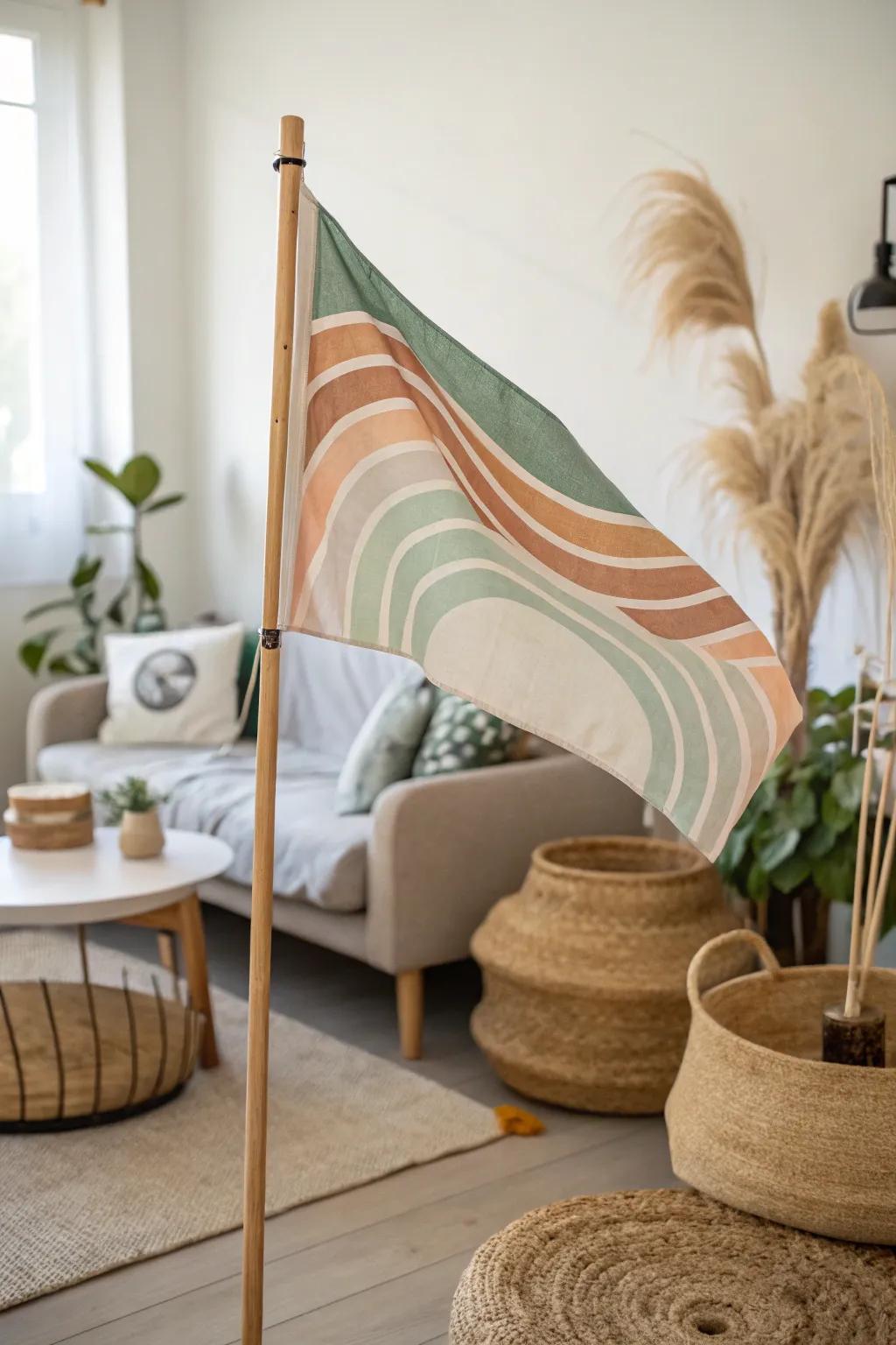 Embrace eco-friendly decor with flags that are as kind to the planet as they are to the eyes.