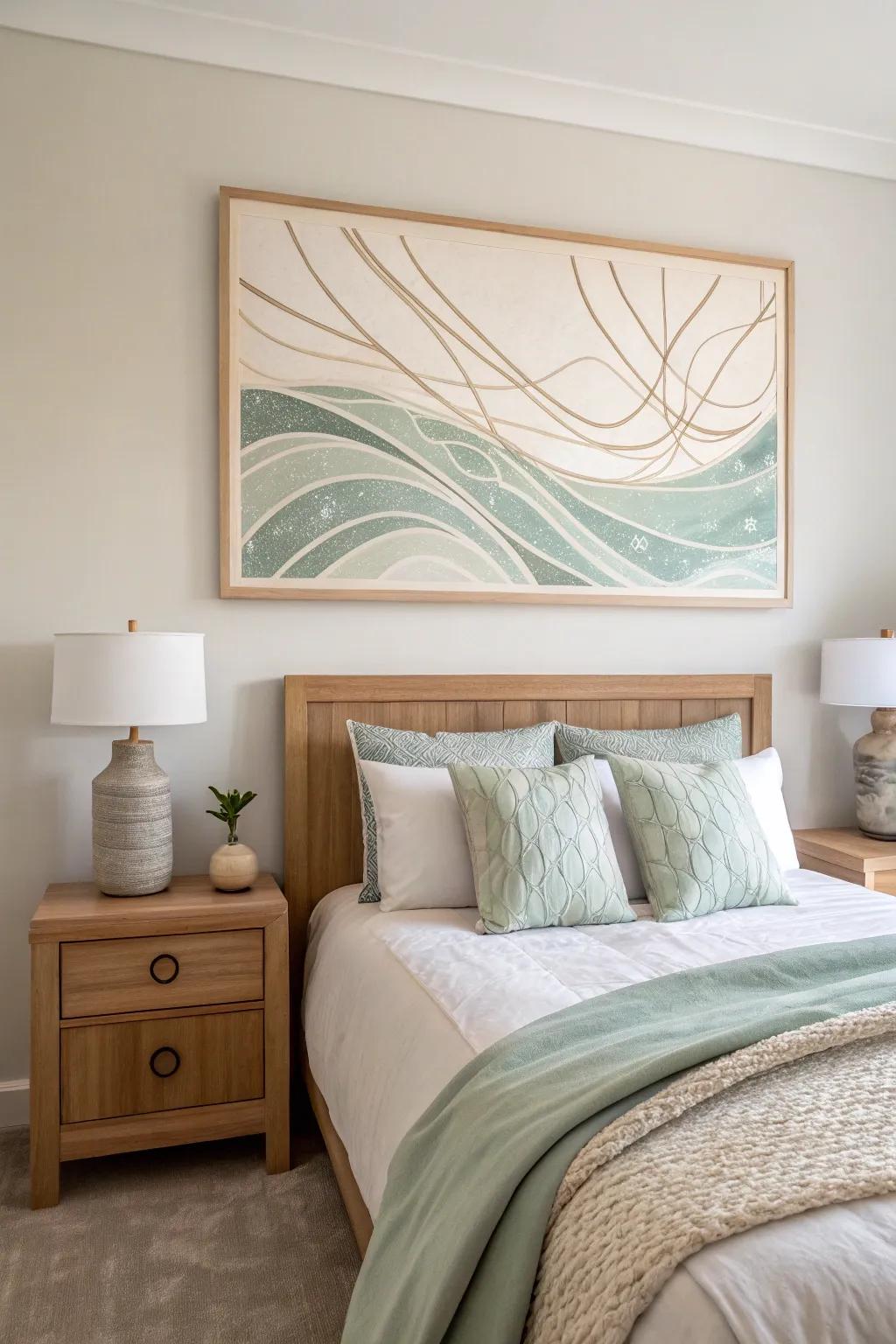 Let your walls speak peace with artwork that soothes and inspires tranquility.