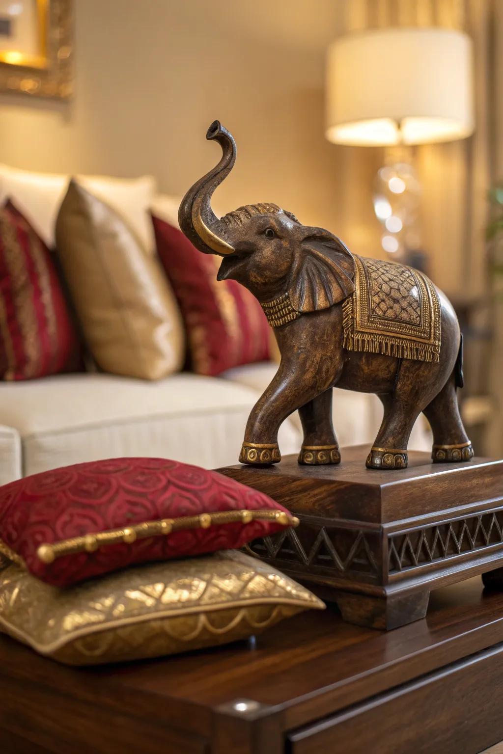 Infuse your decor with cultural artifacts that speak to the heart. 🐘 #CulturalDecor #MeaningfulSpaces #IndianInspiration